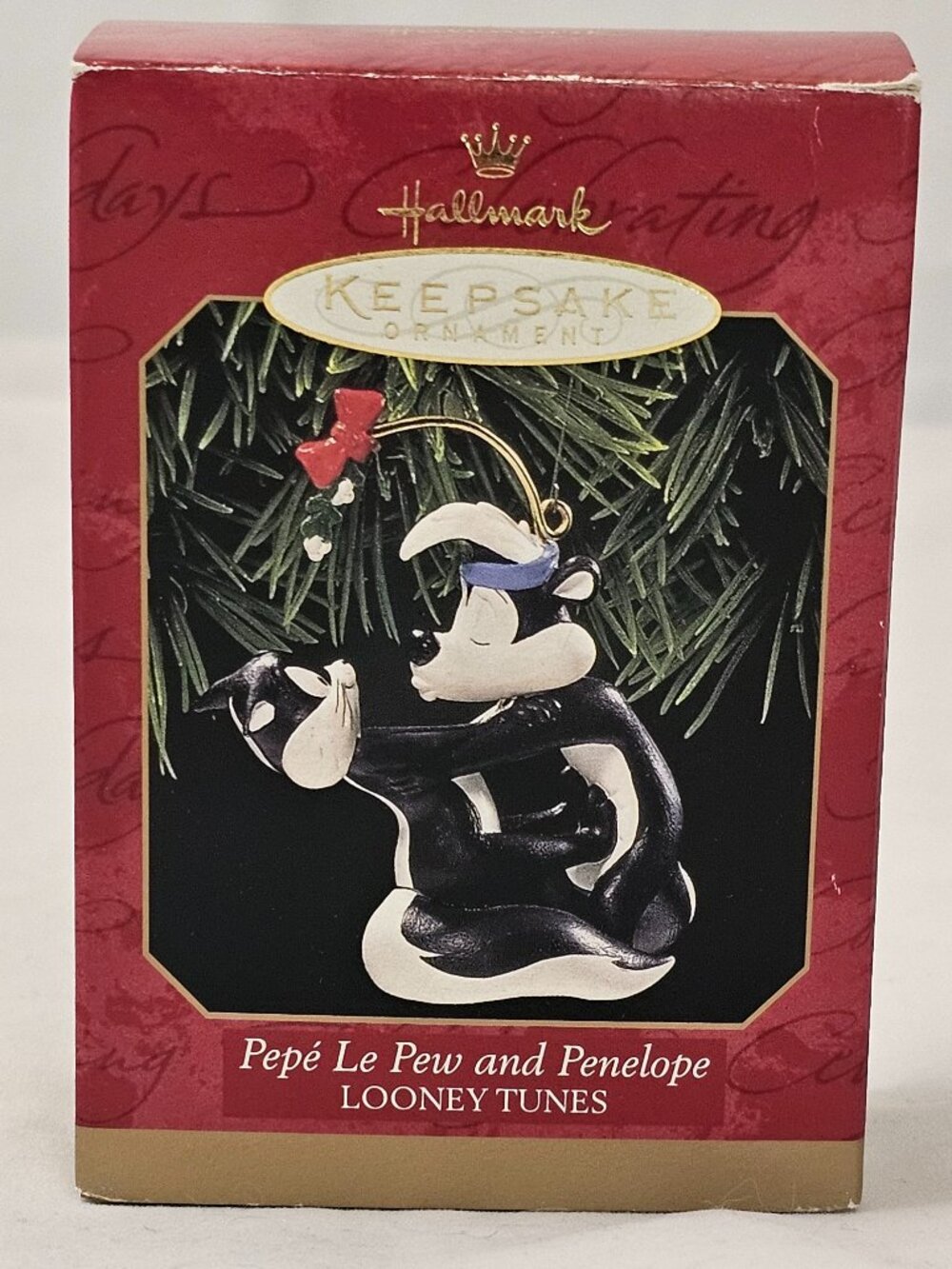 Pepe Le Pew & Penelope Pussycat 1998 Hallmark Keepsake Ornament - NIB, RARE
